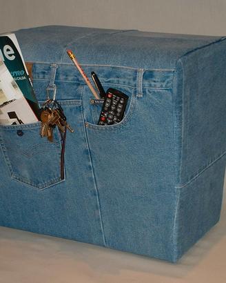 Pouf svuota tasche Blue Jeans