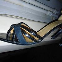 Sandali camoscio e pelle suola in cuoio vintage