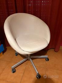 Sedia Girevole Bianca Ikea Skruvsta
