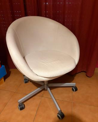 Sedia Girevole Bianca Ikea Skruvsta