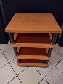 Norstone Stabbl Bamboo — Rack HiFi 4 ripiani
