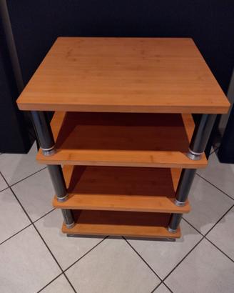 Norstone Stabbl Bamboo — Rack HiFi 4 ripiani