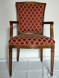 Sedie poltroncina classica con braccioli