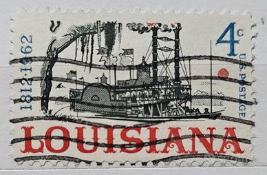 Francobollo USA 1962 Stati Uniti 150° Louisiana