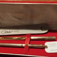 Penna e tagliacarta argento