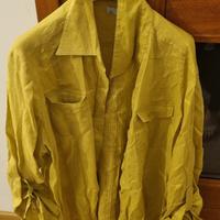 Camicia donna lino color senape