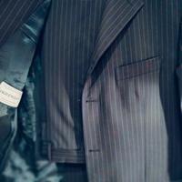 completo  giacca blazer blu gessato tg54