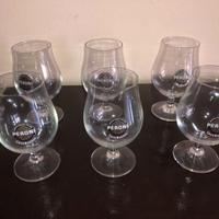 6 Bicchieri Calice Birra c/Pubblicità Peroni