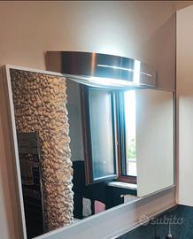 Completo per bagno specchio più lampada 