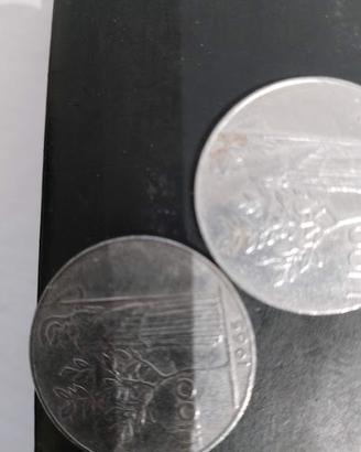 Monete 100 lire Minerva