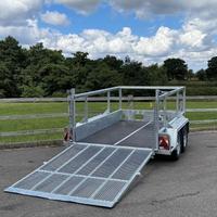 Rimorchio ribassato con rampa 250 x 150 cm. 2000Kg