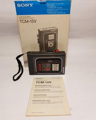 Sony TCM-15V Registratore Portatile a Cassette
