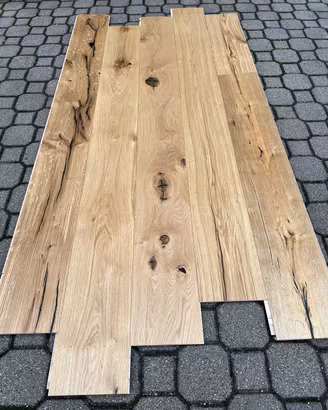 Parquet Rovere Maxiplancia con Nodi e Screpi