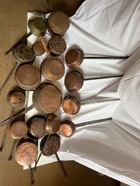 pentole in rame con manico