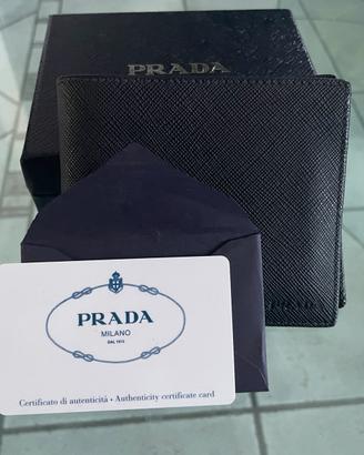 Prada portafogli in saffiano con portamonete