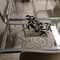 Tavolo in vetro temperato da soggiorno/cucina