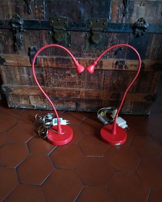 2 lampade da scrivania Ikea mod Jansjo rosse