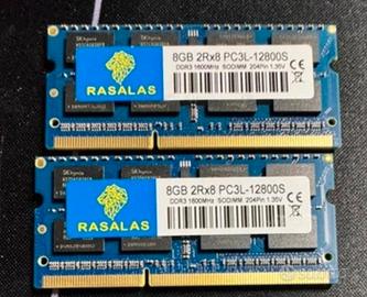 16GB RAM Rasalas (Hynix)  DDR3L 1600mhz 2x8GB