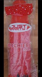 bicchieri di plastica rossi pz 50 € 0,80
