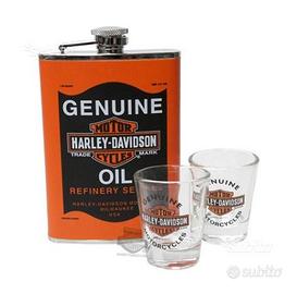 Set fiaschetta bicchieri shot harley davidson vint