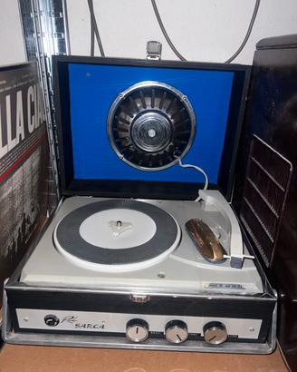 Giradischi anni 70 33-45 compreso di vari dischi