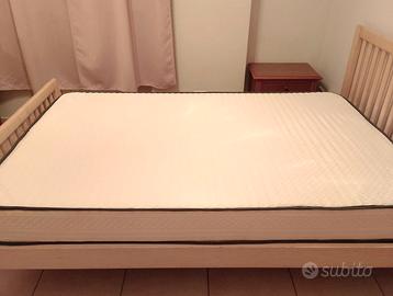 Materasso 120 x 190 struttura letto e rete a doghe