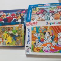 4 Puzzles vari per bambini dai 3 a 8 anni