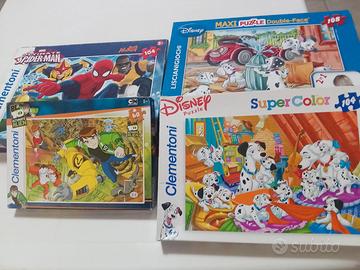 4 Puzzles vari per bambini dai 3 a 8 anni
