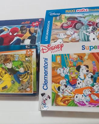 4 Puzzles vari per bambini dai 3 a 8 anni