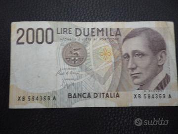 Banconota 2000 Lire Serie Sostitutiva XB - A