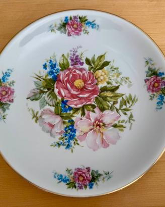 Piatto decorativo con fiori dipinti di Limoges