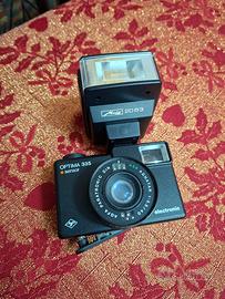 Fotocamera Agfa Optima 335 + flash Metz Mecablitz