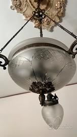Lampadario con 3 luci antiquario