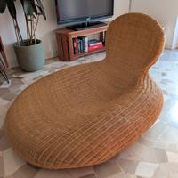 Chaise Longue vimini e rattan Storvik