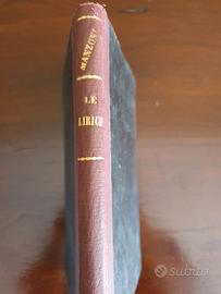 Libro Antico 1926 Le Liriche di Alessandro Manzoni