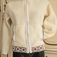 Giubbotto felpa in pile ecopelliccia con zip