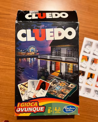 CLUEDO versione portatile gioco da tavolo nuovo
