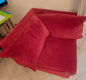 Vintage poltrona bordeaux restaurata