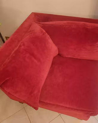 Vintage poltrona bordeaux restaurata