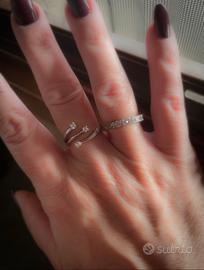 Trilogy oro bianco 750 con diamanti naturali