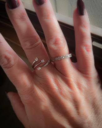 Trilogy oro bianco 750 con diamanti naturali