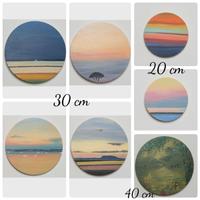 Quadro Tondo Mare Originale  Acrilico su Tela