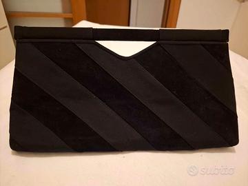 Pochette tessuto goffrato e scamosciato