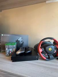 X boxe one x + volante Thrustmaster + giochi
