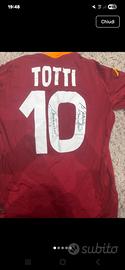 Maglia Totti Roma originale autografata a mano