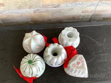 Formine per dolci in terracotta smaltata