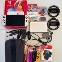 Nintendo Switch Oled + Accessori + 2 Giochi