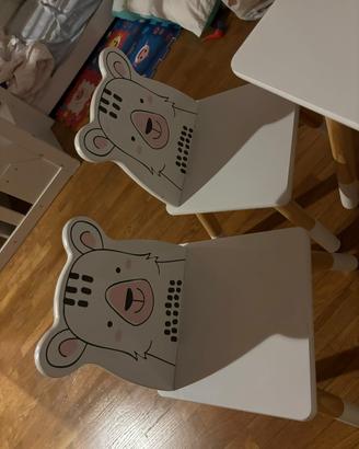 Tavolo e sedie bambino