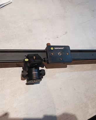 slider orizzontale di 60 cm più testa a sfera