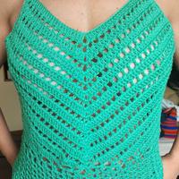 Top in cotone crochet